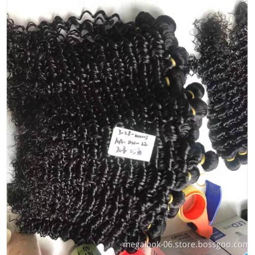 Wholesale  Cuticle Aligned Virgin Hair,Deep Wave Virgin Human Hair Bundle,  Brazilian Human Hair Extension